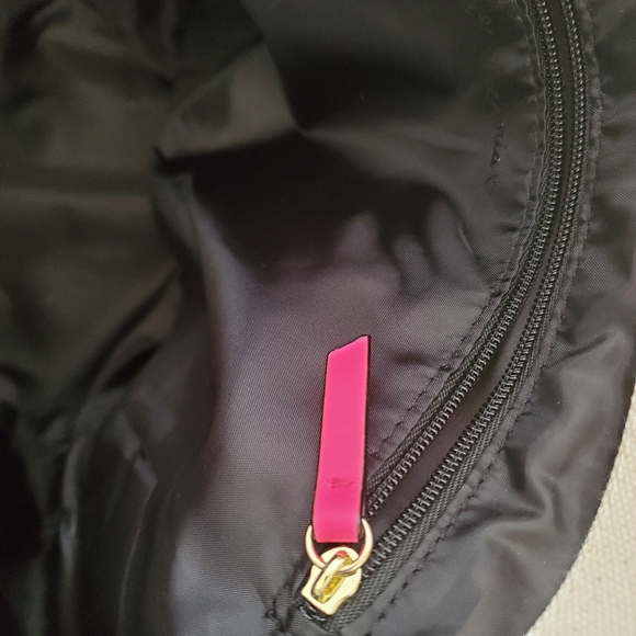 Victoria's Secret Cotton Canvas Tote Weekender Beige Cream Pink Orange - Picture 7 of 10